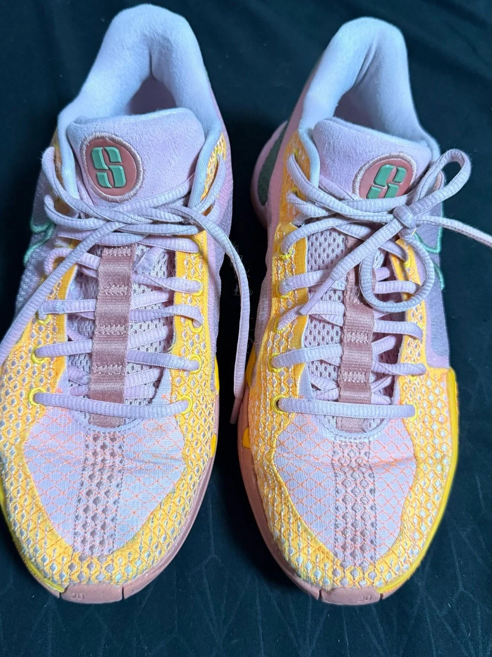 Nike Sabrina 1 Women's Pink and Green Athletic Sneakers